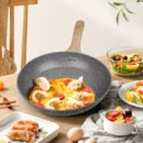 3pcs Non-Stick Aluminum Cookware Set - PFOA & PFAS Free, Induction Compatible, Easy Food Release, Includes 17.78cm, 24.13cm, 27.94cm Egg Frying